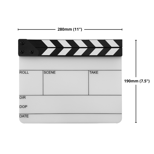Action! by Filmsticks One-Piece USA Version Medium Clapperboard [280x220mm]
