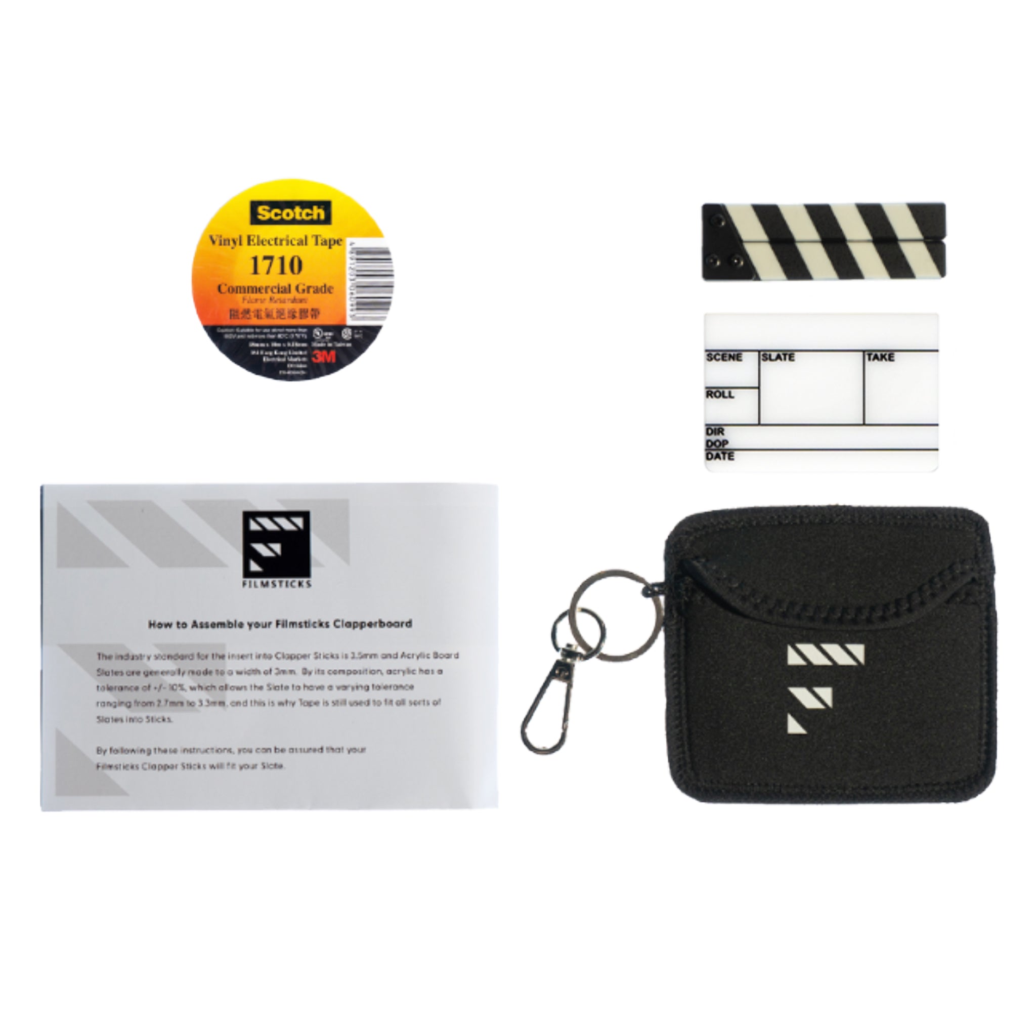 Filmsticks Clapperboards (UK/EU) - Premium Quality Clapperboard Kits
