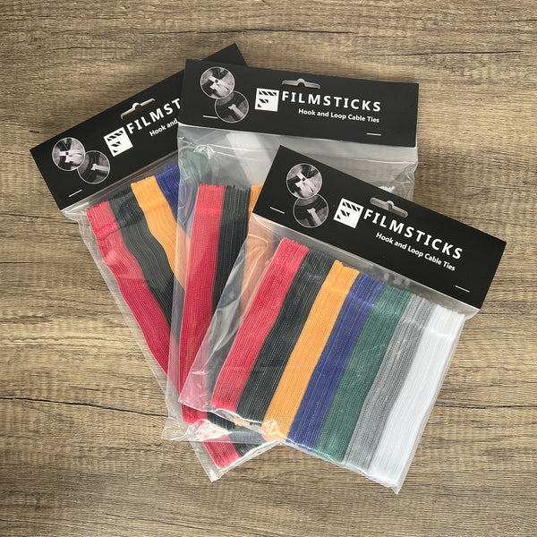 105-Piece Reusable Hook and Loop Ties in 7 Colors 7.8 inches (20 cm)