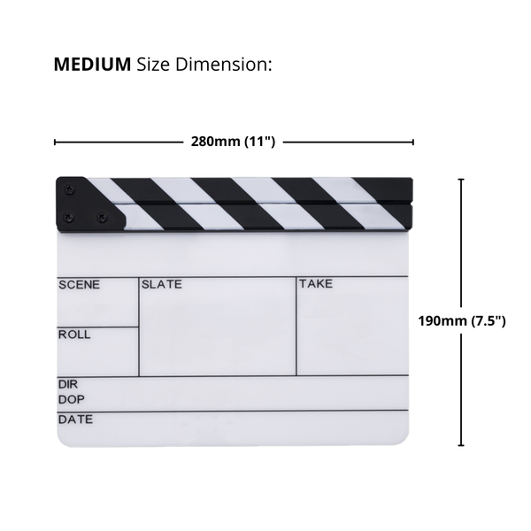 Action! by Filmsticks One-Piece EU Version Medium Clapperboard [280x220mm]