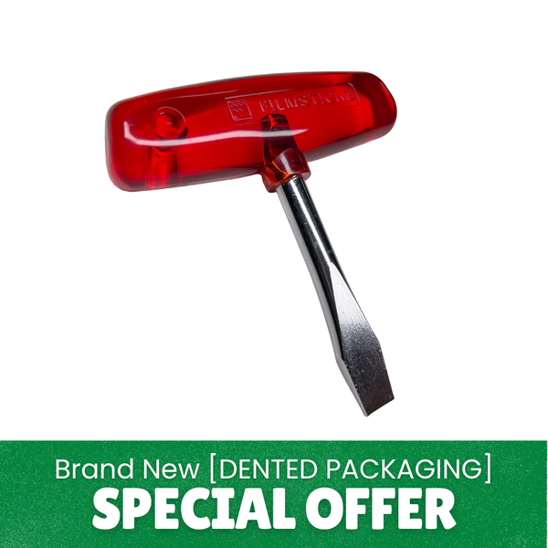 【Dented Packaging】Red T-Bar T-Handle Slotted Screwdriver 10mm – Unused