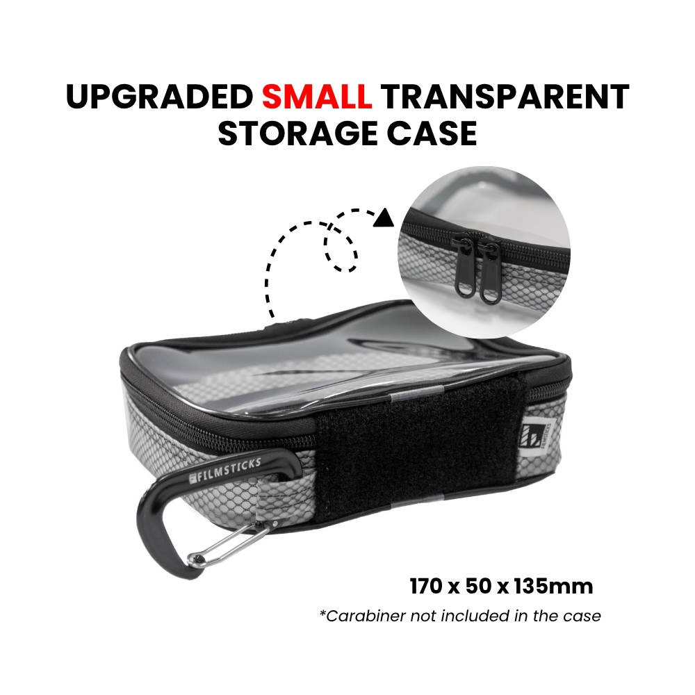[UPGRADED] Filmsticks Single Transparent (TPU) Storage Case – Black