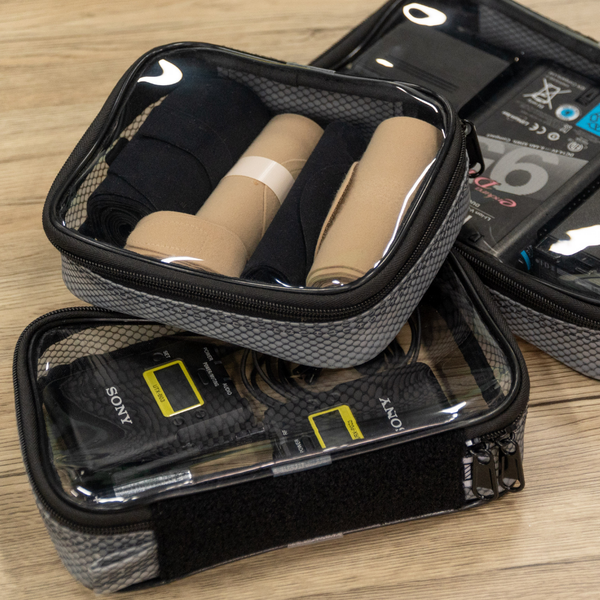 [UPGRADED] Filmsticks Set of Small, Medium and Large Transparent (TPU) Storage Cases – Black