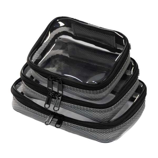 [UPGRADED] Filmsticks Set of Small, Medium and Large Transparent (TPU) Storage Cases – Black